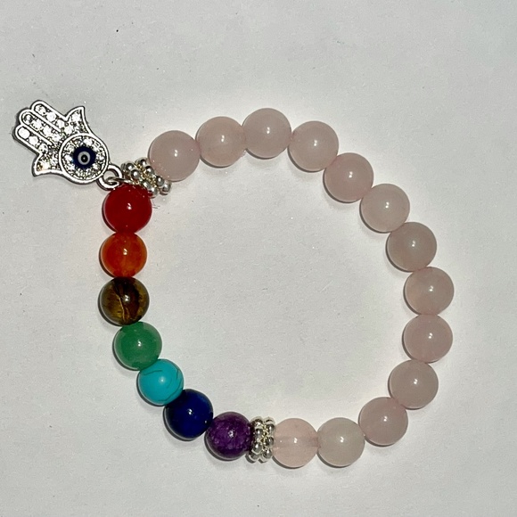 Chakra Bracelet and pink Aventurine beads. - Picture 5 of 5